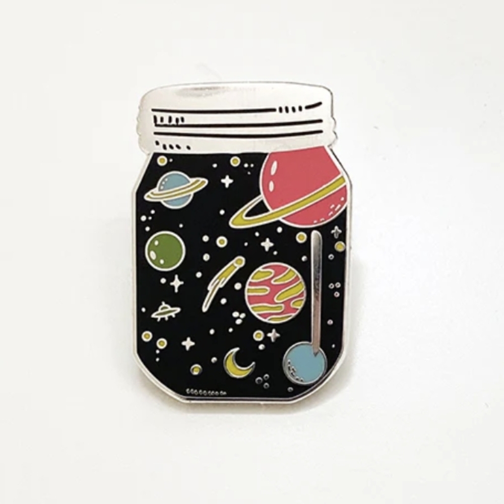 Black Space-Themed Phone Grip